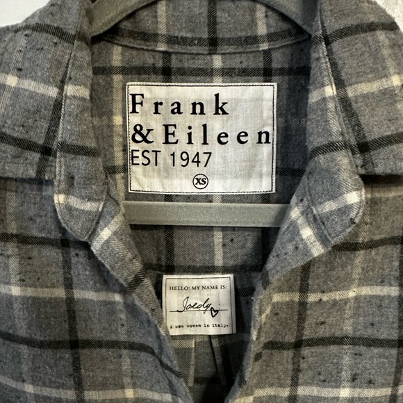 Frank & Eileen Classic Gray Checkered Shirt 🇮🇹 Italian-woven magic - Picture 2 of 7